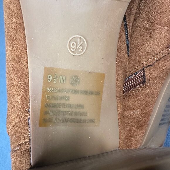 Maurices Womens 9.5 Cognac Brown Pointed Toe Ankle Side Zip Boots Booties NWT - Picture 10 of 11